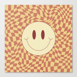 yellow and brown smiley Canvas Print
