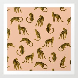 Blush Leopard Pattern Art Print
