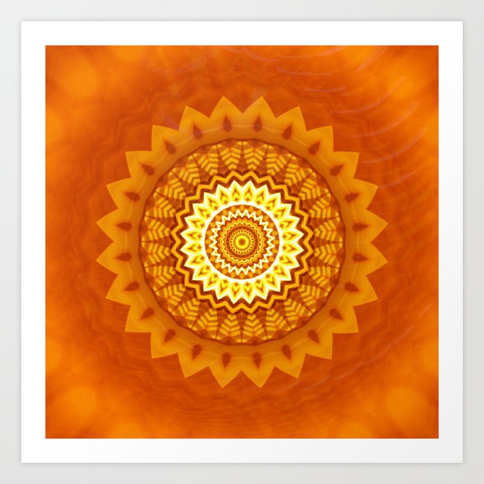 Mandala power of the sun Art Print