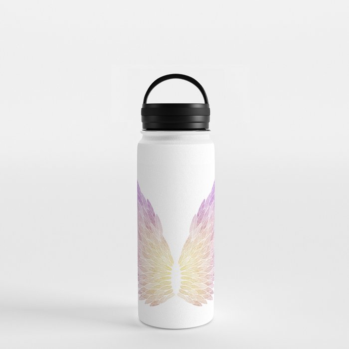 Angel Wings - Purple and Yellow Water Bottle