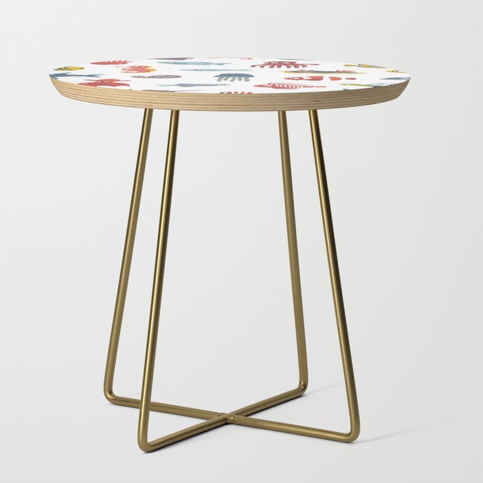 Colorful Sea Animals Side Table