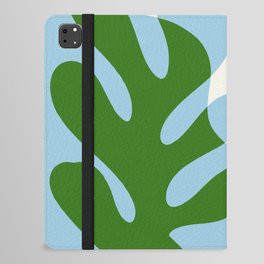 Abstract Matisse Organic Leaves Shapes \\ Green & Blue iPad Folio Case