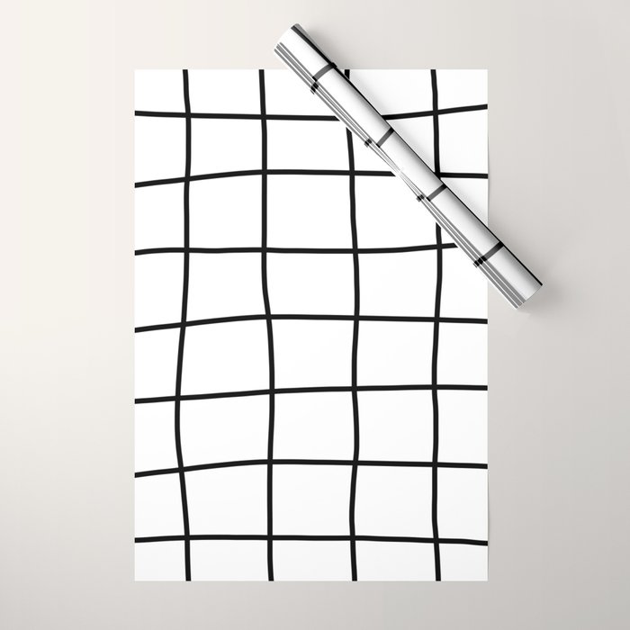 Printable Wrapping Paper Black And White Grid