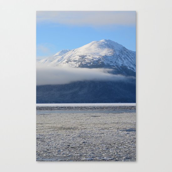 Winter Fog - Turnagain Arm, Alaska Canvas Print