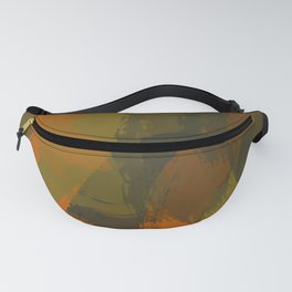 Olive and orange watercolor Fanny Pack