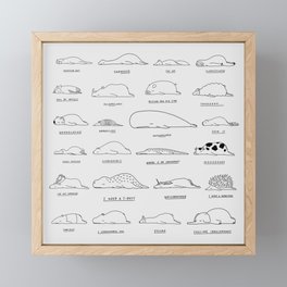 Moody Animals Pattern Framed Mini Art Print