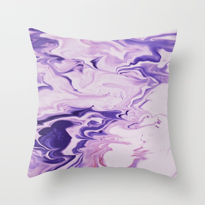Purple Wave Throw Pillow
