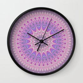 Beautiful detailed Mandala pink purple #mandala Wall Clock