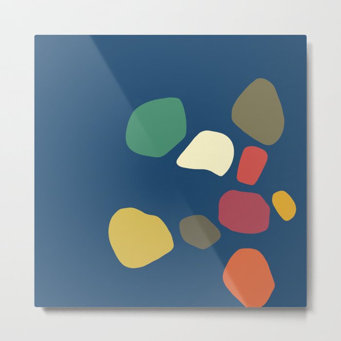 Mid century modern simple stones composition for coral reef 2 Metal Print
