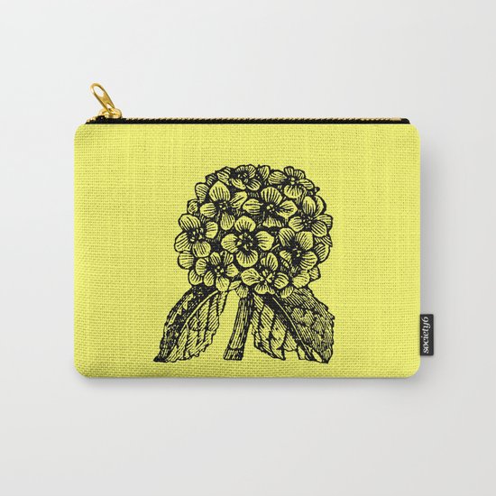 Yellow Hydrangea Carry-All Pouch