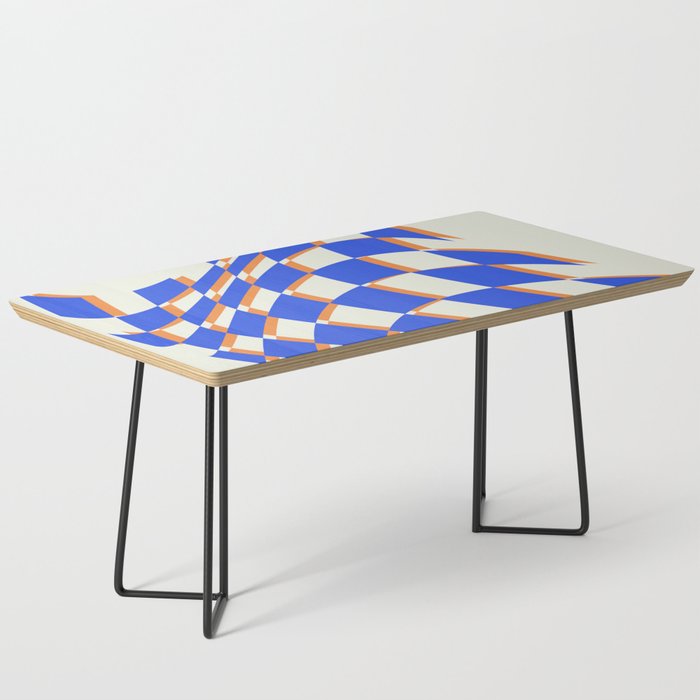 Abstract warped checkerboard grid 1 Coffee Table