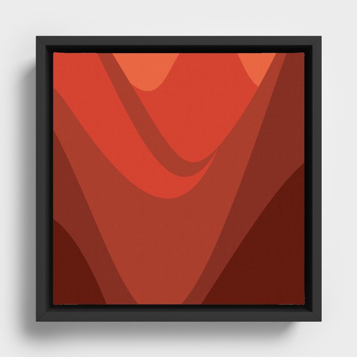 Red valley Framed Canvas