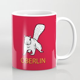 Cute Oberlin White Squirrel Illustration Coffee Mug