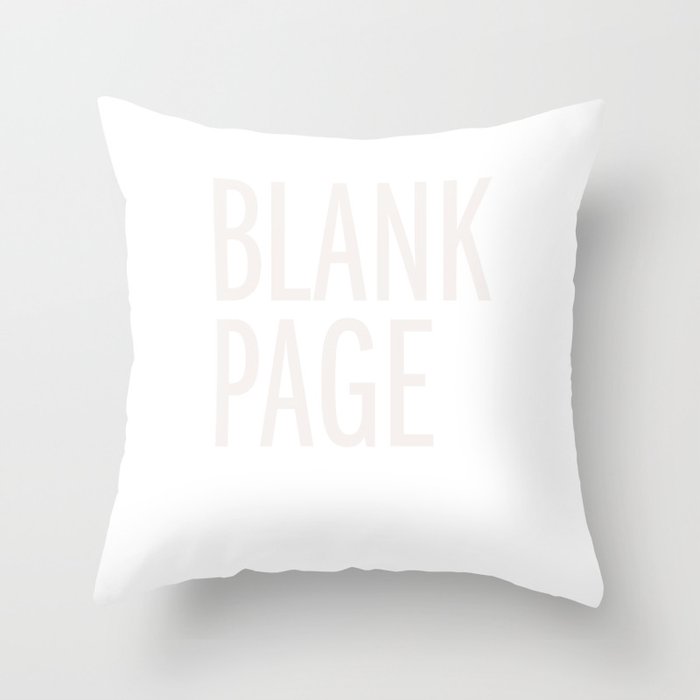 blank page throw pillow