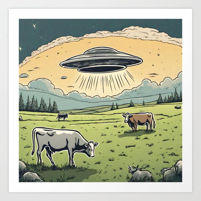 Alien Ubduction Art Print