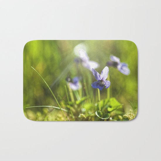 Sweet viola in LOVE Bath Mat