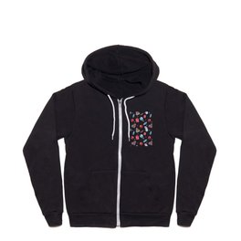 Red Gift And Snowman Holidays Collection Zip Hoodie