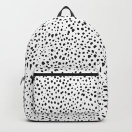 Dalmatian Spots - Black and White Polka Dots Backpack