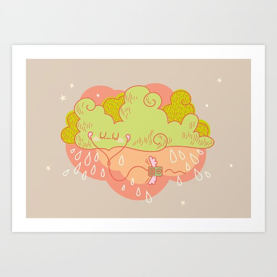 Music Cloud Art Print