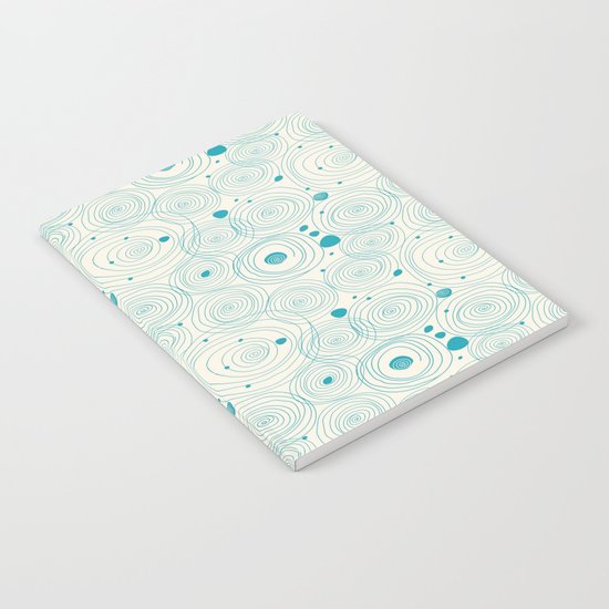 Blue Scribbles Pattern 04 Notebook