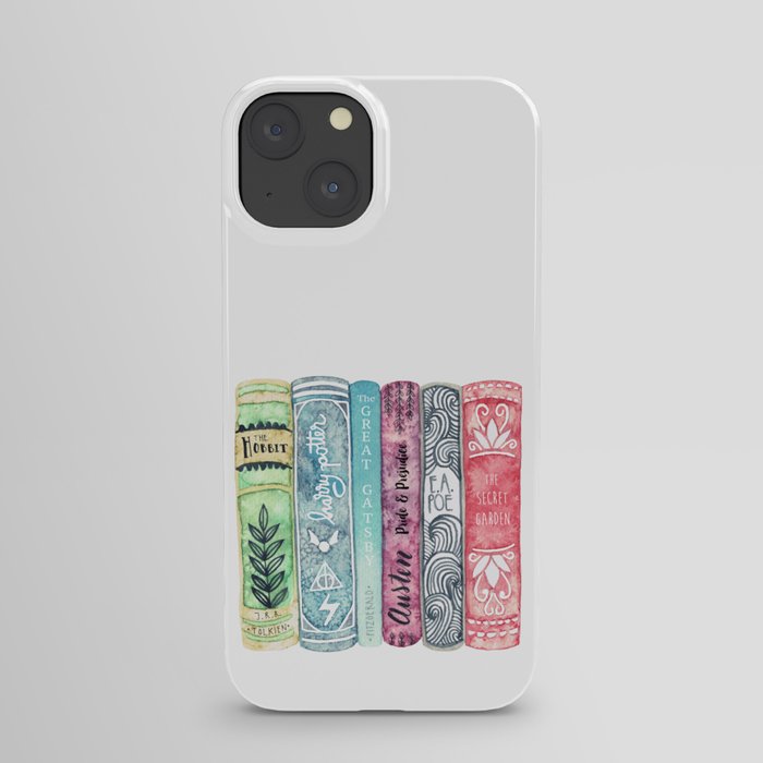 Book Lover Watercolor Books iPhone Case