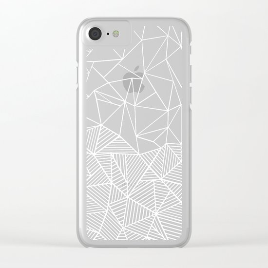 Ab Half and Half Black Clear iPhone Case
