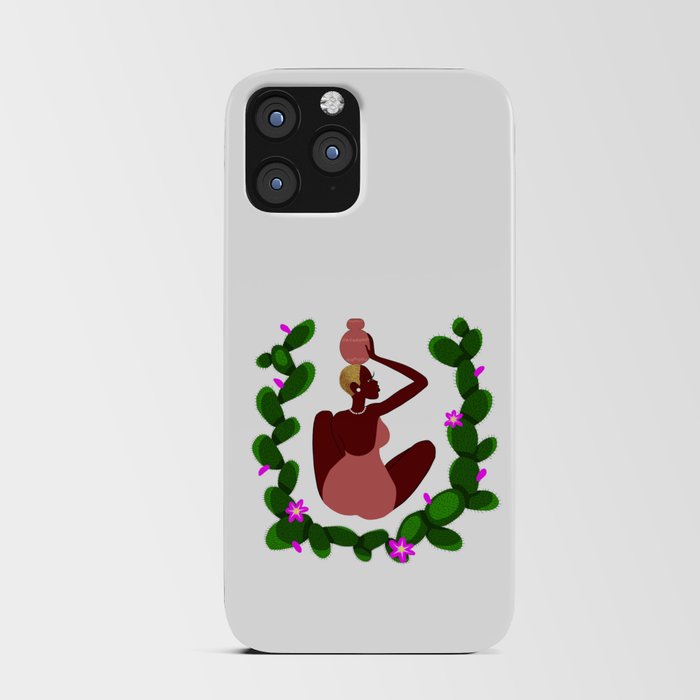 African woman with a vessel iPhone Card Case