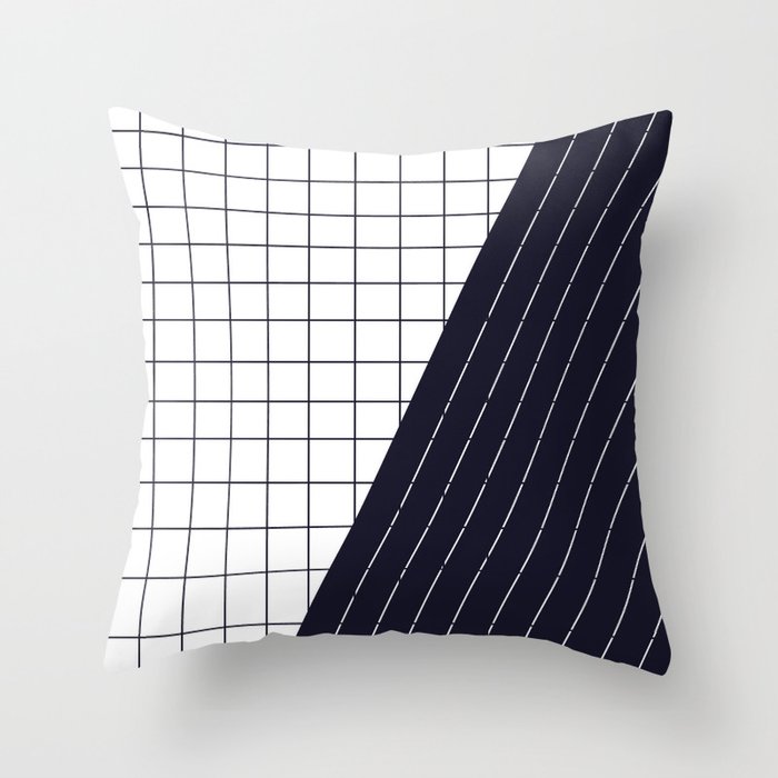 Grid & Stripes Throw Pillow