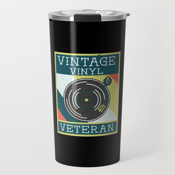 Vintage Vinyl Veteran Travel Mug