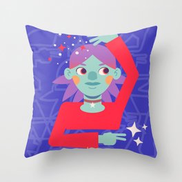 Glam Girls - Red Throw Pillow