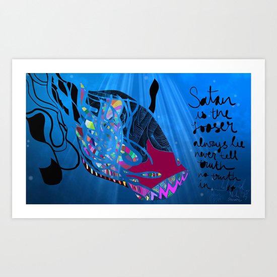 John 8/44+TheFish Nonrandom-art2 Art Print