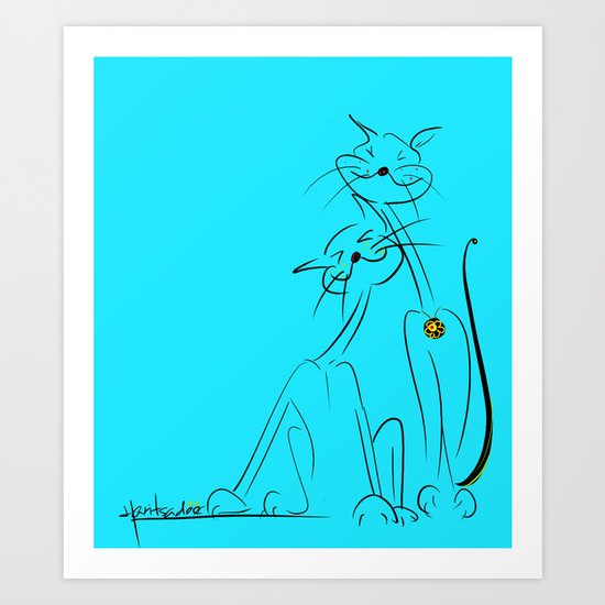 scratchy Art Print