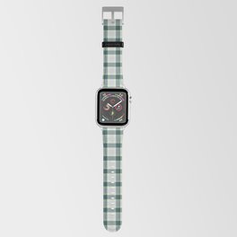 Modern Blue And Gray Farmhouse Buffalo Check Plaid Checkered Pattern Apple Watch Band
