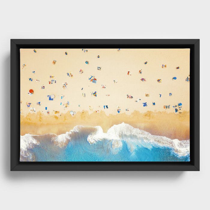 Beach Colors | Aerial Drone Photography  Framed Canvas