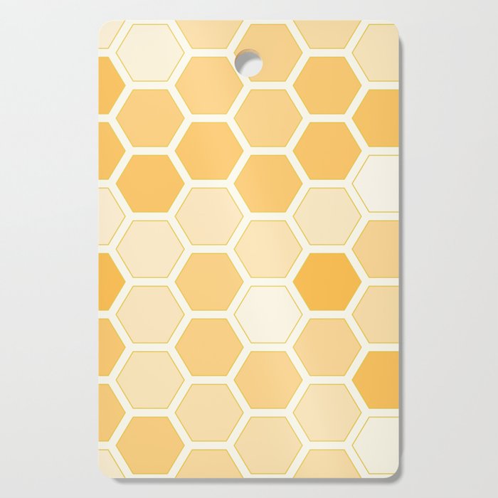 Honeycomb seamless pattern. Bee hive mosaic background of hexagon shapes. Cutting Board