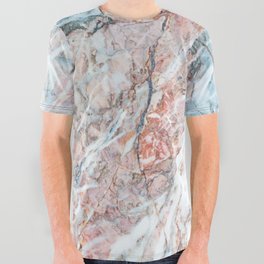 Multi Color Marble All Over Graphic Tee
