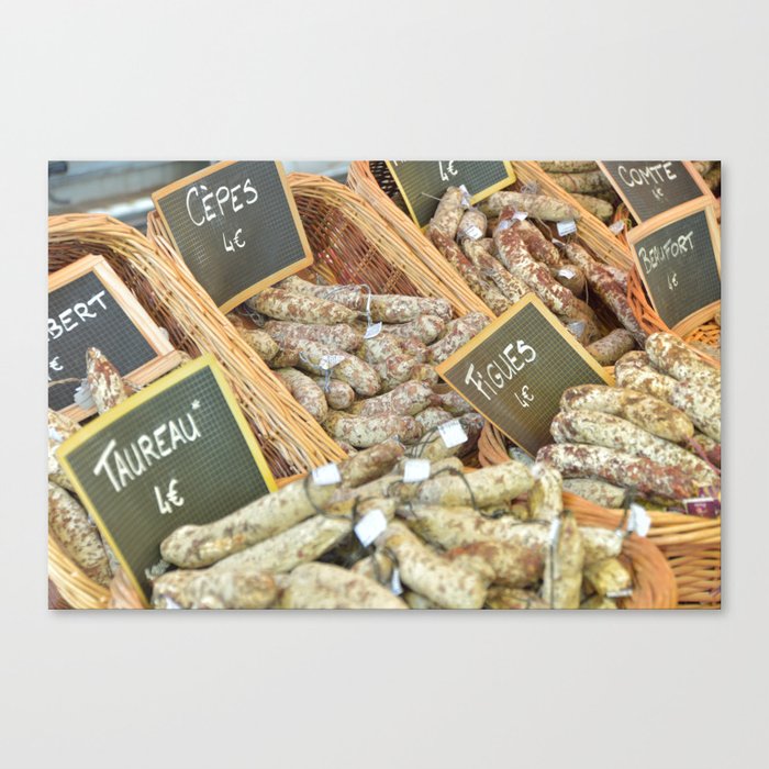 Food on a summer market in France - Travel photography Canvas Print