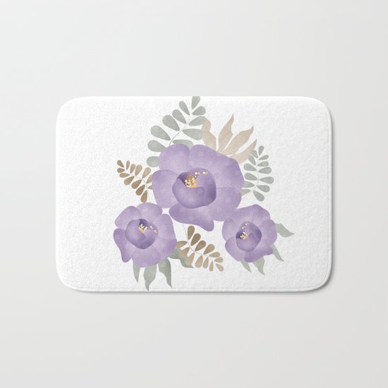 Light lilac roses. Bath Mat