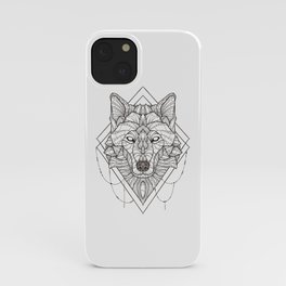 Geometric Wolf iPhone Case