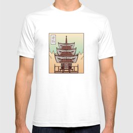 Edo art Japanese Casle design T-shirt