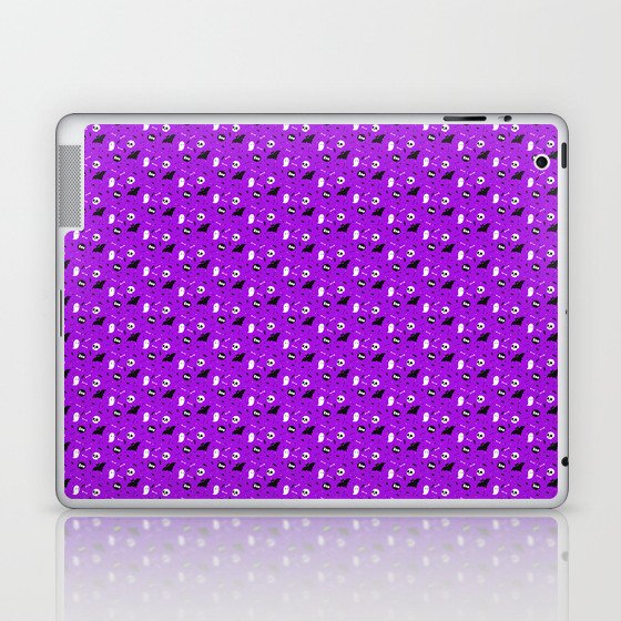 Purple Halloween Background Laptop & iPad Skin