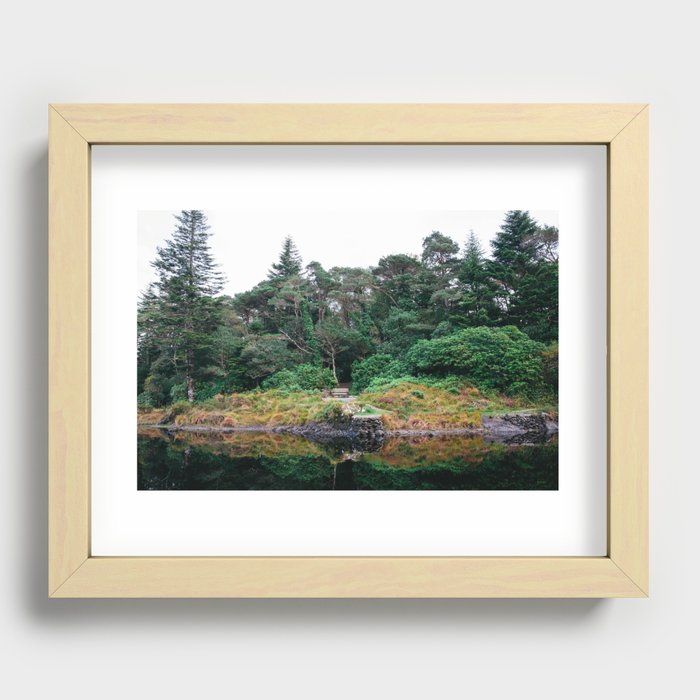Ballynahinch Bench, Recess Connemara, Ireland  Recessed Framed Print