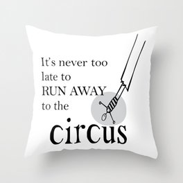 Runaway to the Circus Throw Pillow