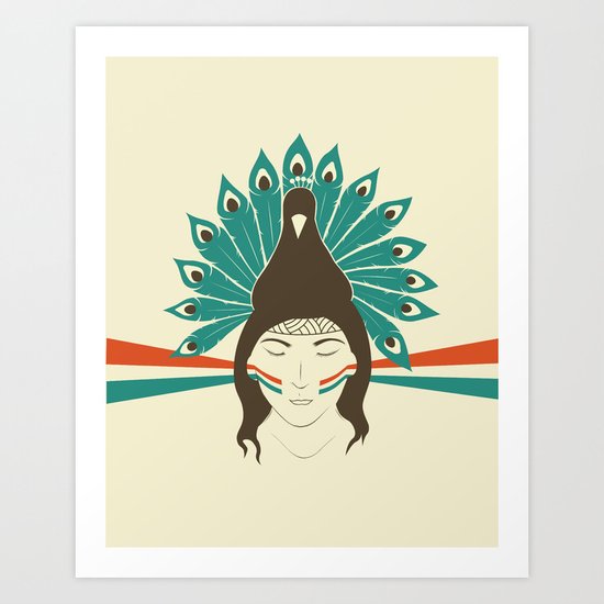 The princess and the peacock Art Print