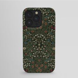 William Morris Vintage Blackthorn Green 1892 iPhone Case