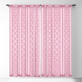 Cool Frosted Pink Quilted Geometric Design Blackout Curtain