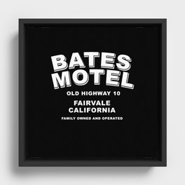 Psycho inspired Bates Motel logo Framed Canvas