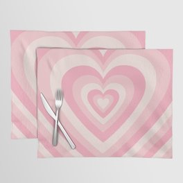 Pink Heart Layers Aesthetic Placemat