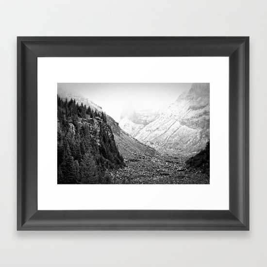 Mountain Valley Fog Framed Art Print