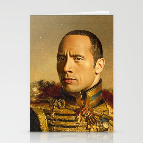 Dwayne (The Rock) Johnson - replaceface Stationery Cards